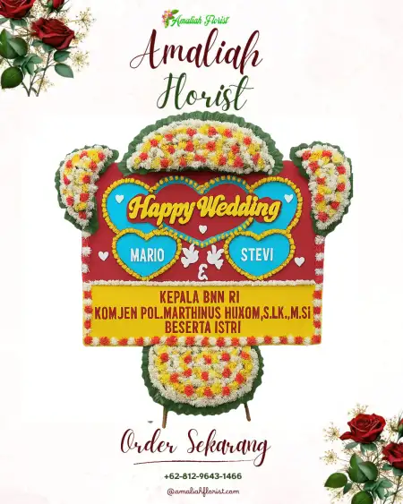 Papan Bunga Pernikahan Karangmaja